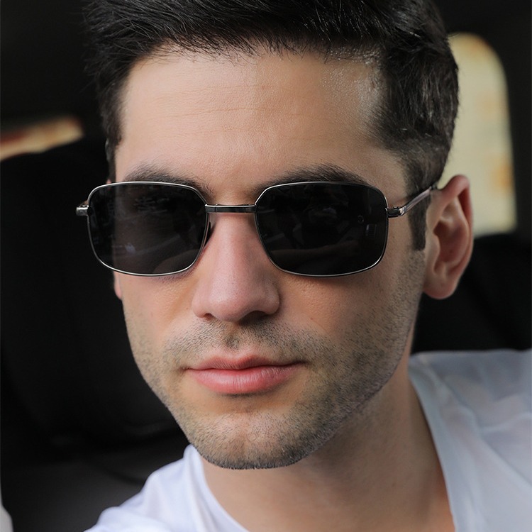 Explosive Metal Folding Sunglasses Men’s Talent Live-generation Fashion High-end Sunscreen Radiation Protection Sunglasses Women