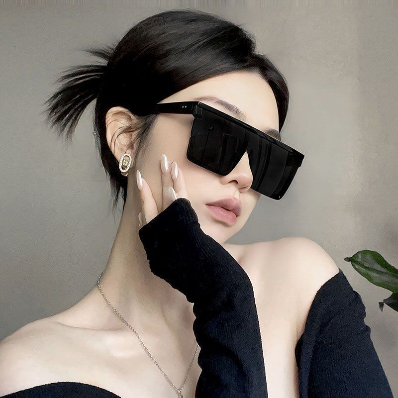 Men and women wholesale square high sense conjoined European and American fashion glasses new sunglasses sunglasses sunglasses cross-border sunscreen fashion