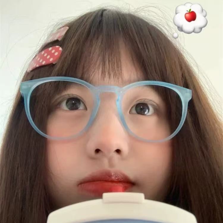 Spicy Girl Candy-Colored Flat Glasses Frame Showing Face Small Subculture Cute Photo Cos Japanese Style Cute Decorative Mirror