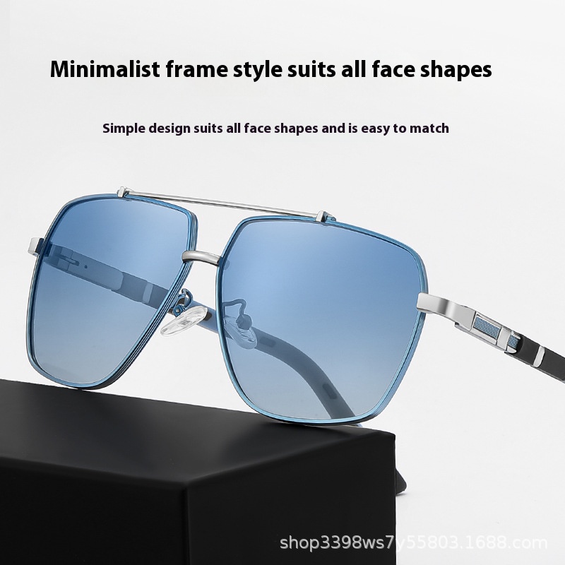 New Box Sunglasses Men’s Driver Driving Sunglasses Spring Foot Cross-border UV-resistant Glasses Men’s 2106