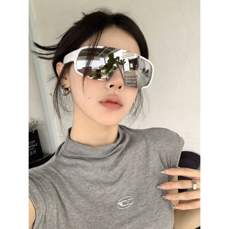 Outdoor Mountaineering Mercury Cycling Windproof Goggles Ski Sunglasses Women’s Large Frame Slimming Zhongji