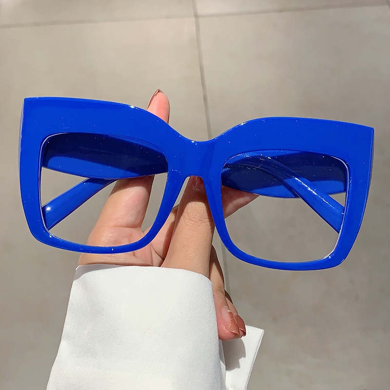 【Each account is limited to one order】Cross-border New Box Cat’s Eye Large Frame Rivet Anti-blue Glasses Internet Celebrity Same Style