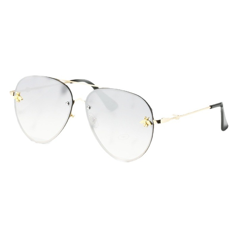 2025 New Boutique Little Bee Fashionable Clam-Shaped Metal Unisex Ancient Sunglasses Bj202 Fashionable