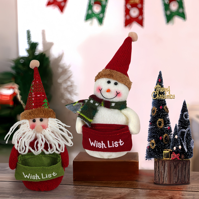 Christmas Decorations Snowman Santa Claus Cartoon Doll Christmas Atmosphere Layout Creative Holiday Gifts