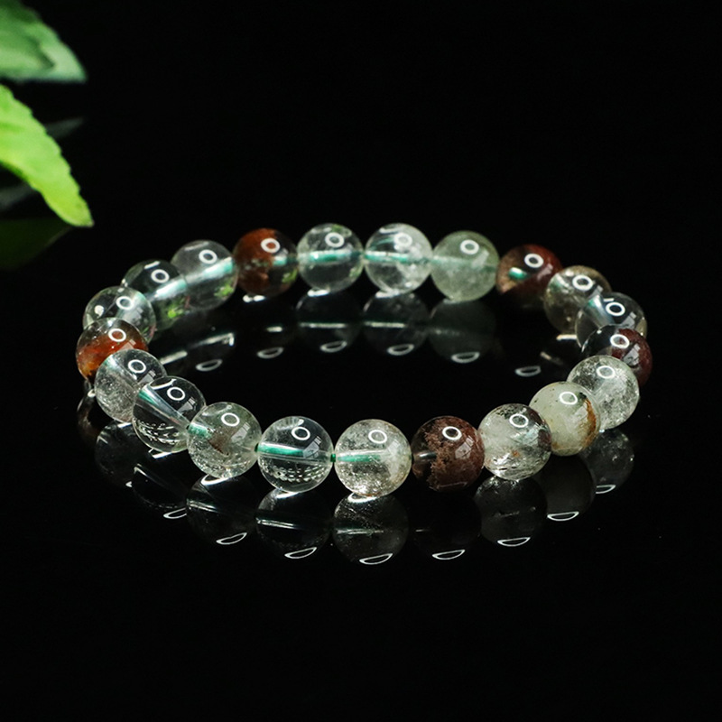 Natural Green Phantom Quartz Bracelet Foreign God of Wealth Crystal Bracelet