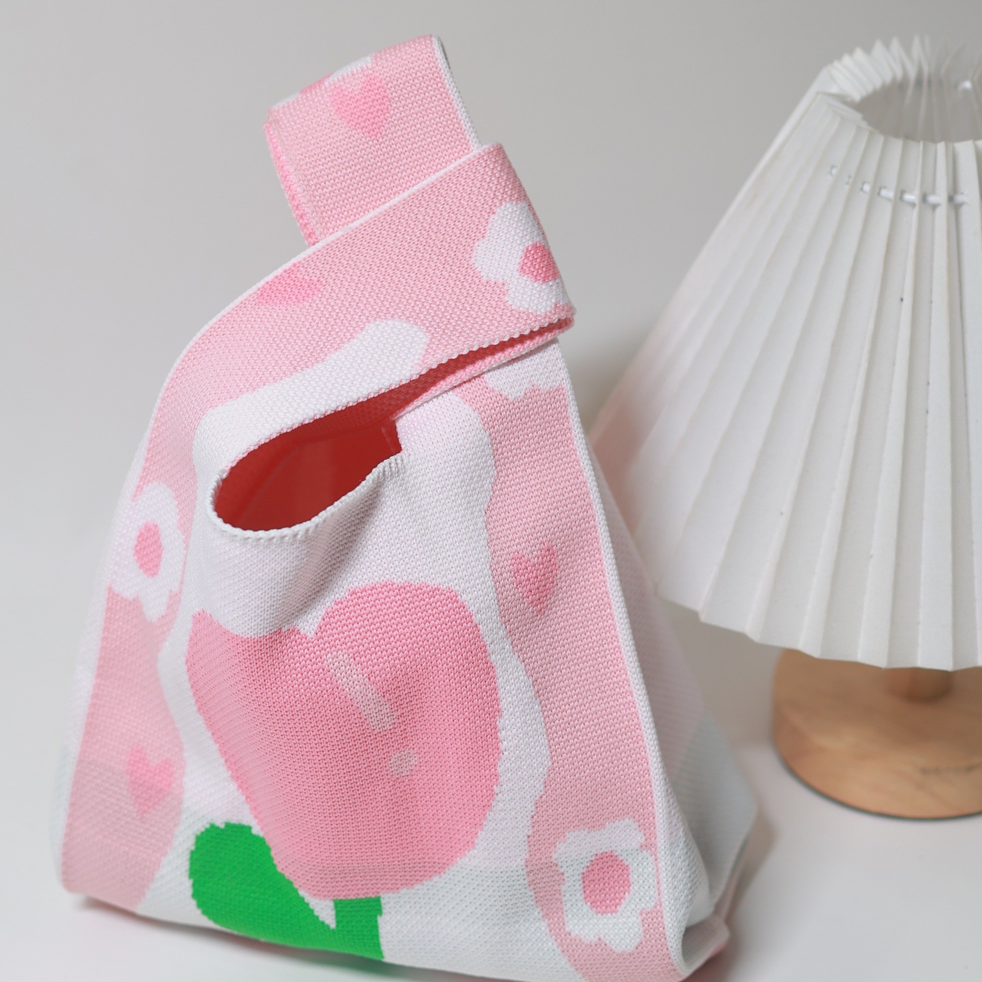 Wedding Candy Knitted Bag Baby Birthday Souvenir Knitted Bag Holiday Gift Bag Kidsren's First Birthday Party Gift Handbag