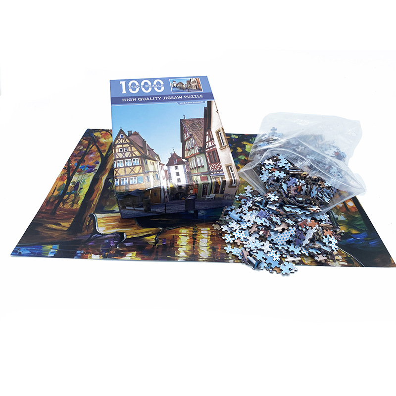 Boxed 1000-piece challenging jigsaw puzzle